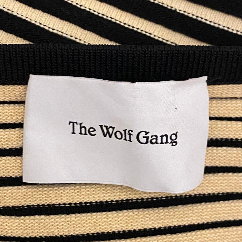 The Wolf Gang Size Small Sunmor Strapless Knit Black & Beige Maxi Dress - Picture 14 of 14